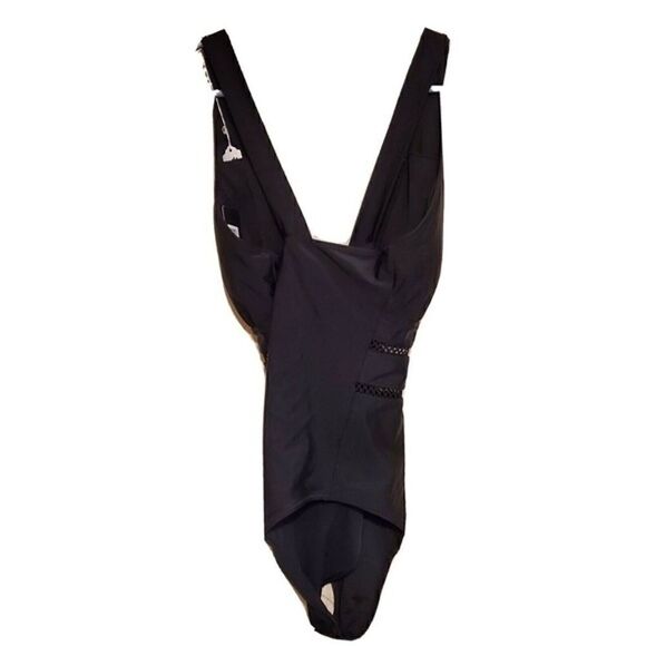 Tempt Me Swimwear Black Xlarge Plunge V-Neck Womens Summer Beach New - Picture 7 of 7